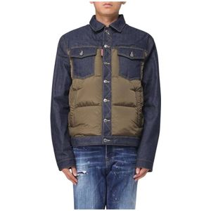 Dsquared2, Heren, Jassen, Veelkleurig, Maat: L Denim,