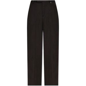 Burberry, Heren, Broeken, Bruin, Maat: M Wol,