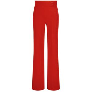 Nicowa - Coreana - Broek - Rood - Twill - Hoge Taille