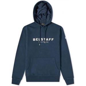 Belstaff, Heren, Sweatshirts & Hoodies, Blauw, Maat: S Katoen,