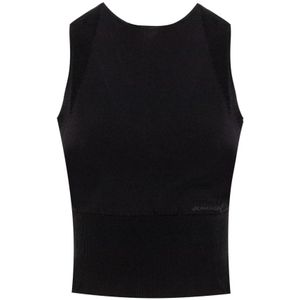 Ermanno Scervino, Dames, Tops, Zwart, Maat: M Viscose,