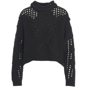 Liu Jo, Dames, Truien, Zwart, Maat: S Wol,