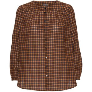 Lind, Dames, Blouses & Shirts, Bruin, Maat: S