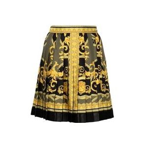 Versace Barocco Print Zijden Rok , Multicolor , Dames , Maat: S