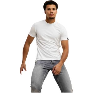Dsquared2, Heren, Tops, Wit, Maat: S Katoen,