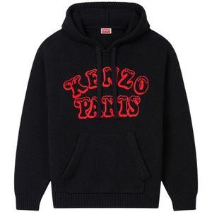 Kenzo, unisex, Sweatshirts & Hoodies, Zwart, Maat: S Katoen,