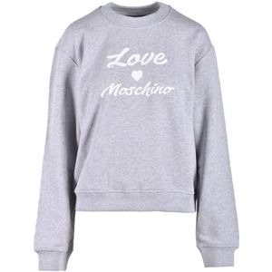 Love Moschino, Dames, Sweatshirts & Hoodies, Grijs, Maat: XS Katoen,
