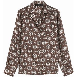 Weekend Max Mara, Dames, Blouses & Shirts, Bruin, Maat: XS Zijde,