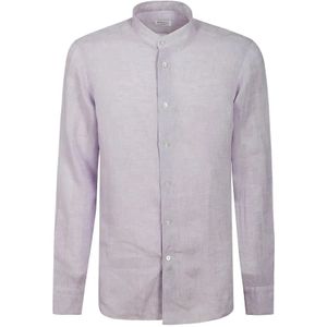Borriello Napoli, Heren, Overhemden, Paars, Maat: 3XL Linnen,