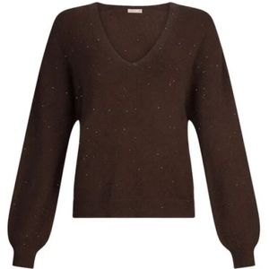 Liu Jo, Dames, Truien, Bruin, Maat: XS Viscose,