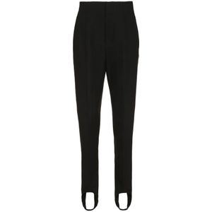 Bottega Veneta, Dames, Broeken, Zwart, Maat: XS Katoen,