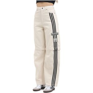 Adidas Originals, Dames, Broeken, Beige, Maat: W28 Denim,