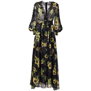 Ermanno Scervino, Dames, Jurken, Zwart, Maat: S Poliester,