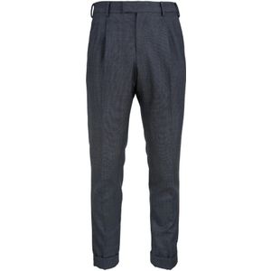 PT Torino, Heren, Broeken, Grijs, Maat: L Wol,