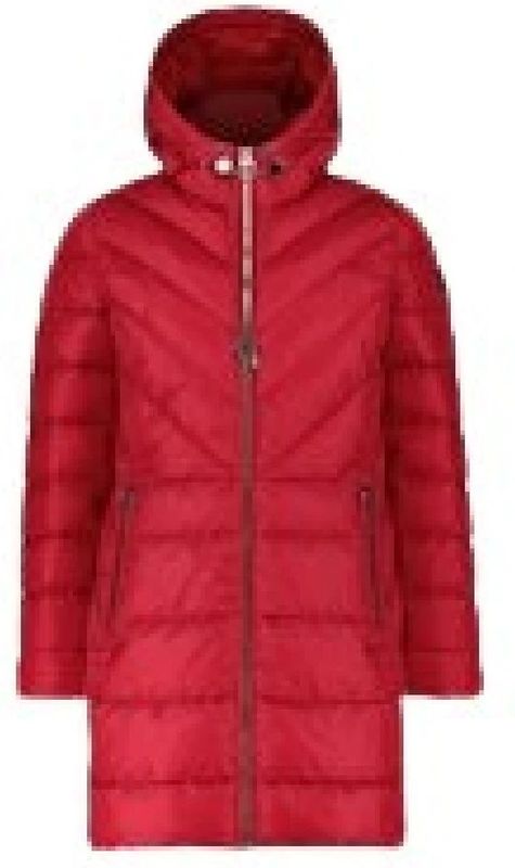Betty Barclay - Gewatteerde Jas met Capuchon - Rood - Dames - 4XL