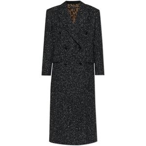 Dolce & Gabbana, Dames, Mantels, Grijs, Maat: 2XS Zijde,