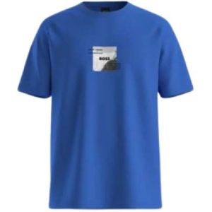 Boss Green, Heren, Tops, Blauw, Maat: 3XL