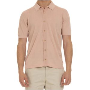 Roberto Collina, Heren, Overhemden, Roze, Maat: 2XL Katoen,