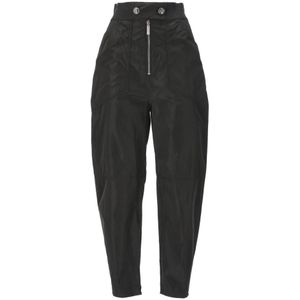 Elisabetta Franchi, Dames, Broeken, Zwart, Maat: XL
