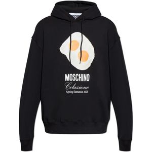 Moschino, Heren, Sweatshirts & Hoodies, Zwart, Maat: S