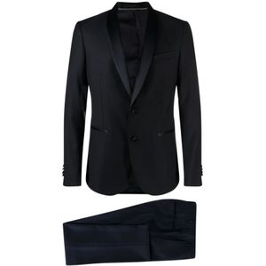 Corneliani, Heren, Pakken, Blauw, Maat: XL Wol,