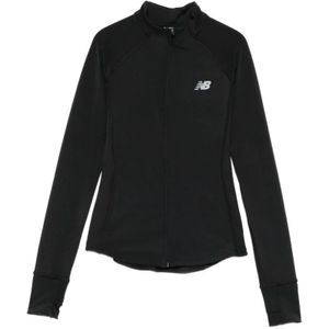 New Balance, Dames, Sweatshirts & Hoodies, Zwart, Maat: XS Taf,