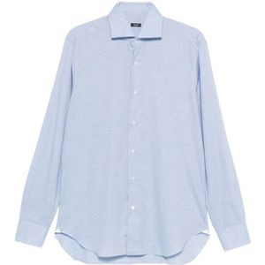 Barba, Heren, Overhemden, Blauw, Maat: XL