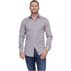 Dolce & Gabbana, Heren, Overhemden, Grijs, Maat: M Katoen,