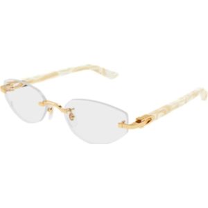 Cartier - Ct 0609O - Bril - Geel - 55 MM