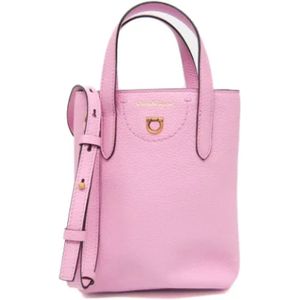 Salvatore Ferragamo Pre-owned, Dames, Pre-owned, Roze, Maat: ONE Size Leer,