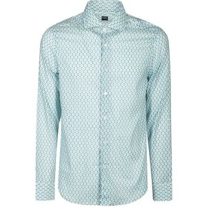 Fedeli, Heren, Overhemden, Blauw, Maat: L Katoen,