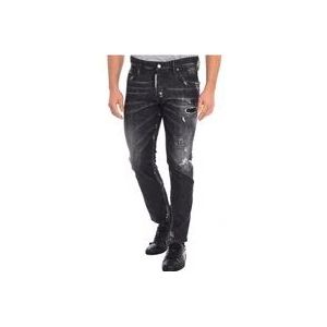 Dsquared2 Rechte Snit Lange Broek , Black , Heren , Maat: M