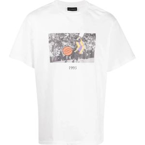 Throwback, Heren, Tops, Wit, Maat: XL Katoen,