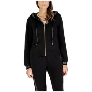 Liu Jo, Dames, Sweatshirts & Hoodies, Zwart, Maat: XS Katoen,
