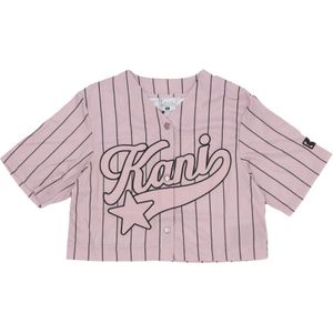 Karl Kani, Dames, Tops, Roze, Maat: L Poliester,