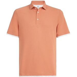 Brunello Cucinelli, Heren, Tops, Oranje, Maat: L