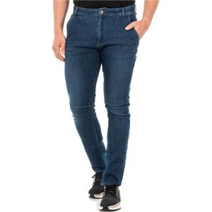 La Martina - Texaanse Lange Broek - Blauw - Katoen-Elastaan-Polyester