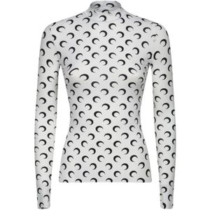 Marine Serre, Dames, Tops, Wit, Maat: S Polyamide,