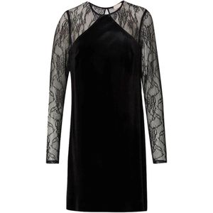 Liu Jo, Dames, Jurken, Zwart, Maat: M Poliester,