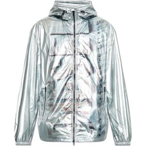 Diesel, Heren, Jassen, Grijs, Maat: L Nylon,