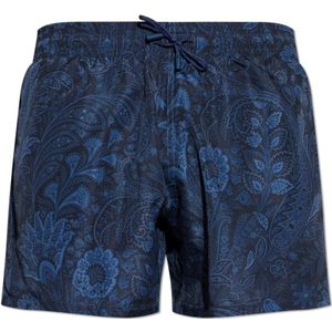Etro, Heren, Badkleding, Blauw, Maat: S Poliester,