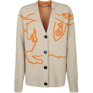 Burberry, Dames, Truien, Beige, Maat: S Katoen,