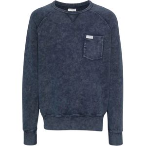 Fay, Heren, Sweatshirts & Hoodies, Blauw, Maat: M Katoen,