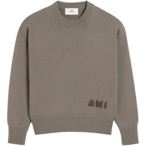 Ami Paris, Heren, Truien, Grijs, Maat: 2XL