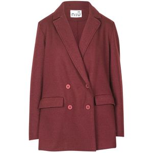 Niu, Dames, Jassen, Rood, Maat: XS Leer,