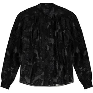 Etro, Dames, Blouses & Shirts, Zwart, Maat: XS Chiffon,