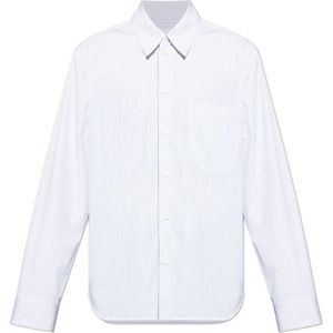 Jil Sander, Heren, Overhemden, Wit, Maat: M Katoen,