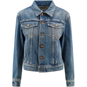 Golden Goose, Dames, Jassen, Blauw, Maat: M Katoen,