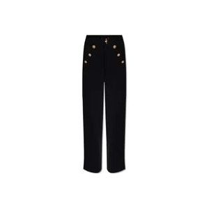 Balmain Sweatpants met hoge taille , Black , Dames , Maat: 2XL