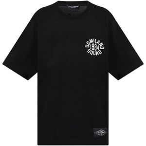 Dolce & Gabbana, Heren, Tops, Zwart, Maat: M Katoen,